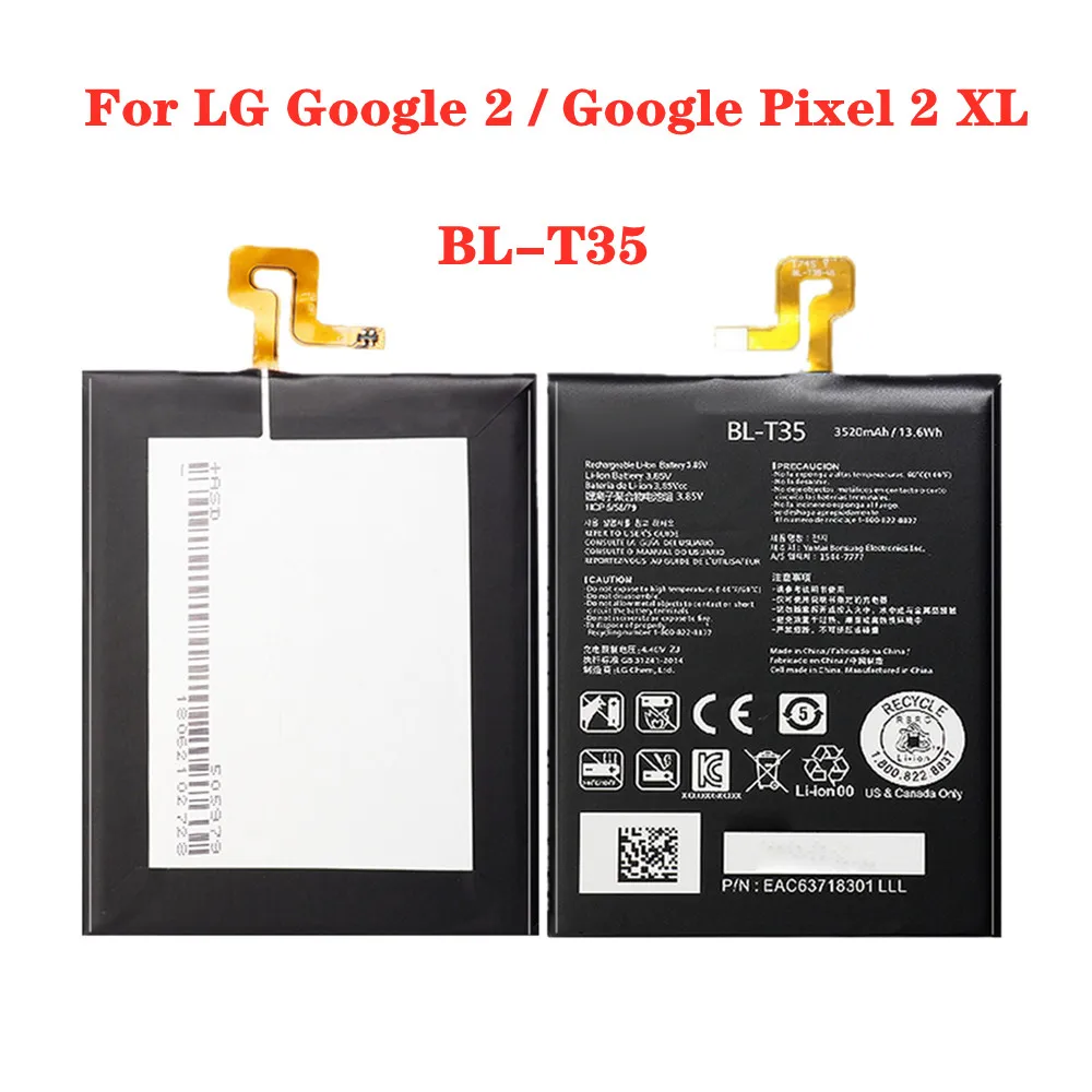 

Высококачественный аккумулятор BLT35 BL-T35 3520 мАч для LG Google 2 / Google Pixel 2 XL, Сменный аккумулятор для телефона