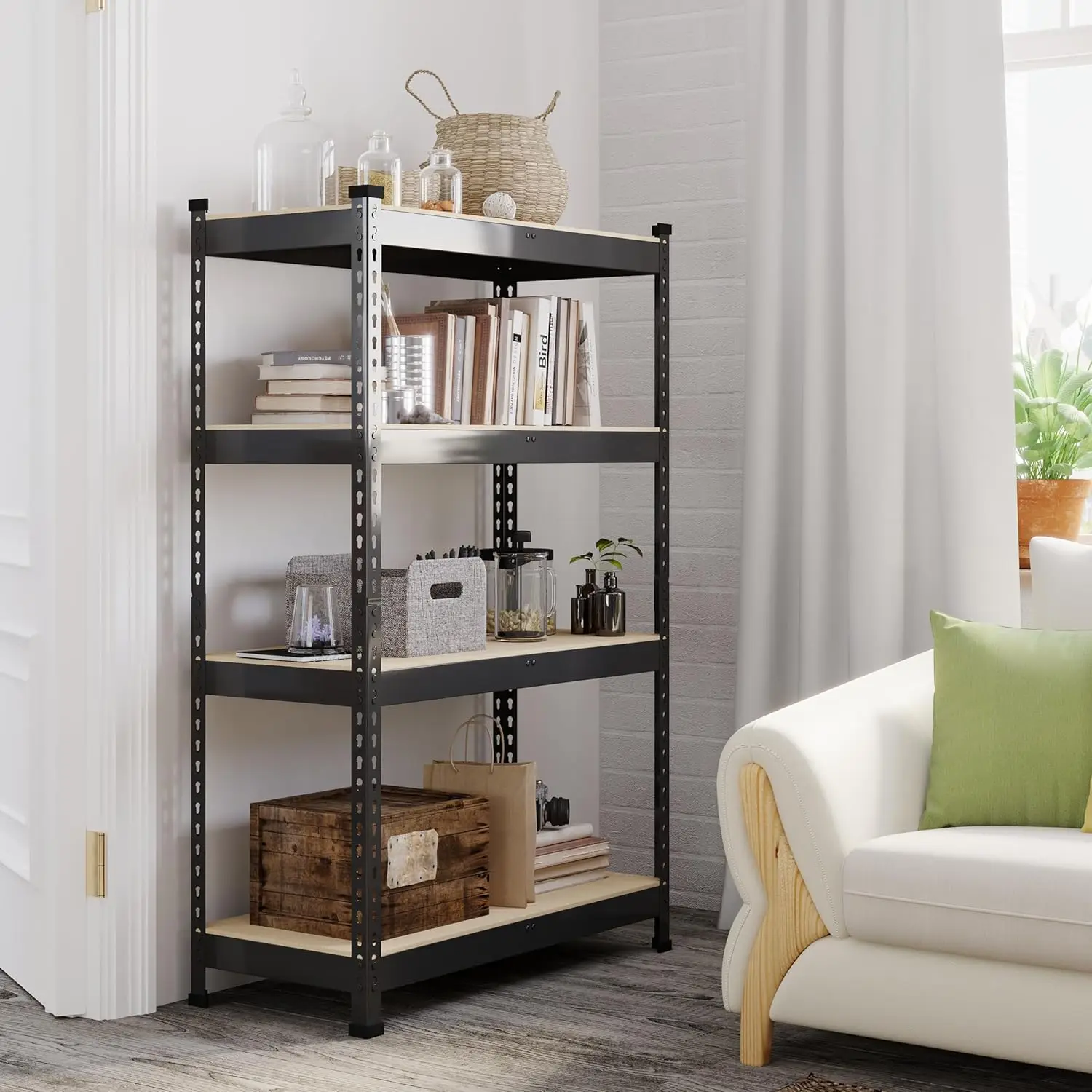 3 упаковки регулируемые полки для гаражного хранения 36x16x55 дюймов