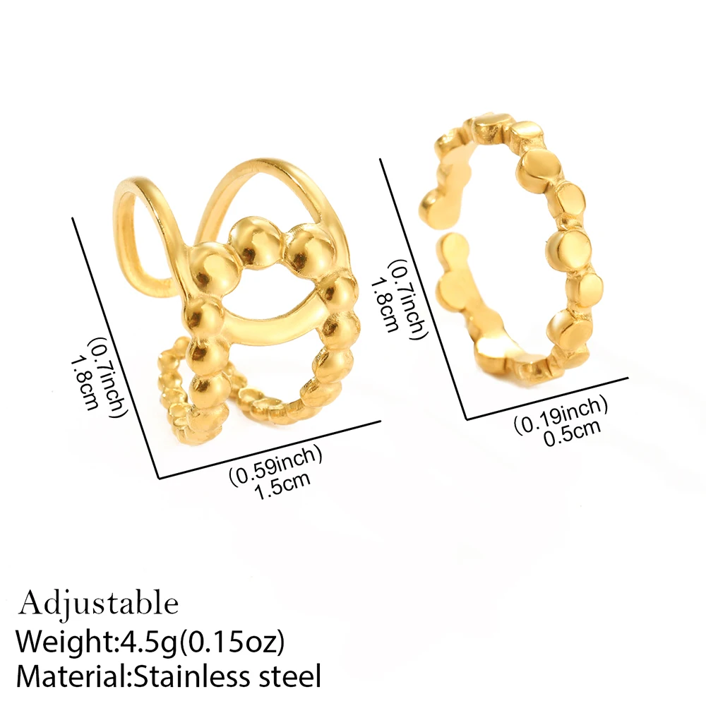 Кольцо из нержавеющей стали геометрическое Формирующее двойное крестообразное