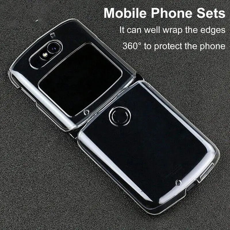 

For Razrs 5G Case Shockproof Wear-resistant Phone Cover Foldable Clear Hard Protective Case Mobile Phone Accessories