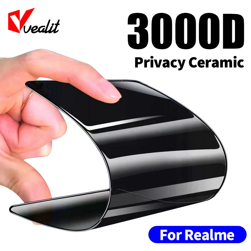 

1-3PCS Soft Ceramic Privacy Film for Realme GT Neo 5 SE 3T 2T Screen Protector for Realme C55 C33 C31 C30 X3 C3 Q3S Q5 X50 Pro