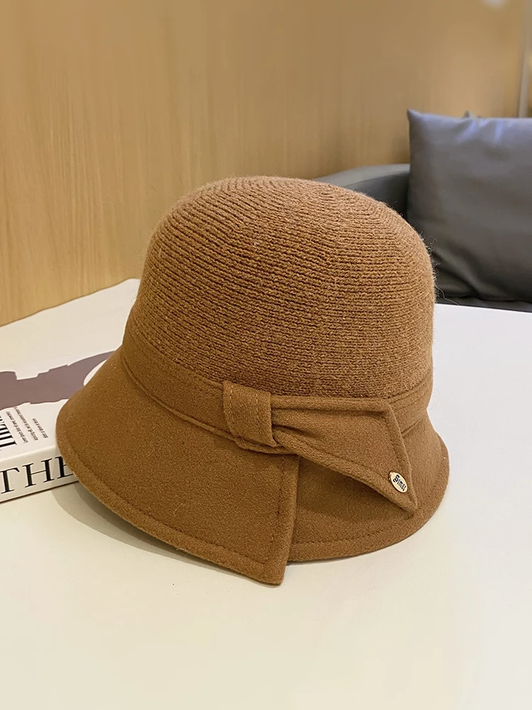 Элегантная элегантная Рыбацкая шляпа в Корейском стиле Sle Женская осенне-зимняя