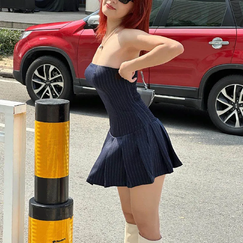 BIDIJONES Платье трапециевидной формы из полиэстера и хлопка