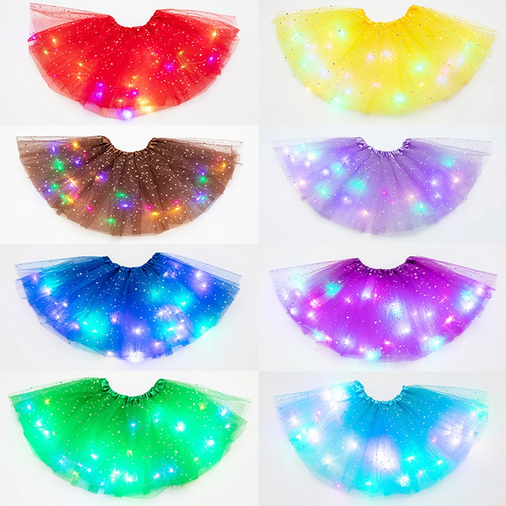 Girls Ballet Fashion Magic Light Party Tulle Pettiskirt Stars Sequin Dancewear Kids Clothes Fluffy Glitter Princess Tutu Skirt 3 Girls Ballet Fashion Magic Light Party Tulle Pettiskirt Stars Sequin Dancewear Kids Clothes Fluffy Glitter Princess Tutu Skirt 3