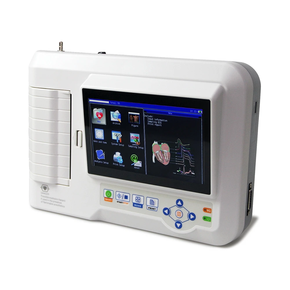 

Portable Medical Six channels 12 Lead ecg device ecg machine price