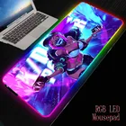 Большой игровой коврик для мыши MRGBEST RGB, Большой светящийся светодиодный расширенный коврик для мыши, Нескользящий Резиновый базовый Коврик для клавиатуры компьютера, коврик для LOL