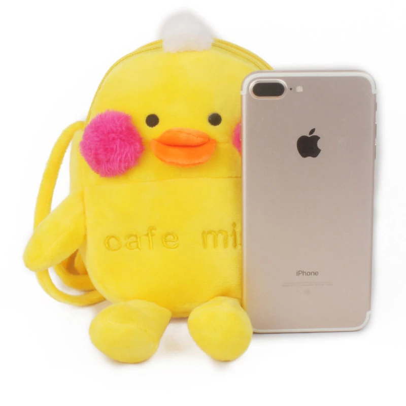 New Cute Crossbody Children's Plush Cartoon Shoulder Bag For Girls Luxury Designer Kids Mini Purse Rope Mobile Phone Toddler Bag