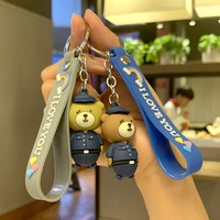 fashion cartoon bear doll soft rubber key chain car key chain jewelry pendant gift small gift wholesale