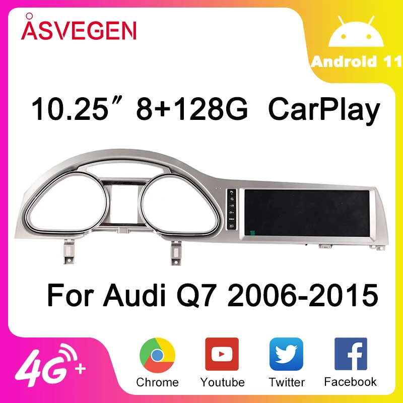 

Автомобильный радиоприемник на Android 11, экран для Audi Q7 2006-2015 с 10,25 "автомобильным видео, Bluetooth, GPS-навигацией, аудио, стерео, мультимедийный плее...