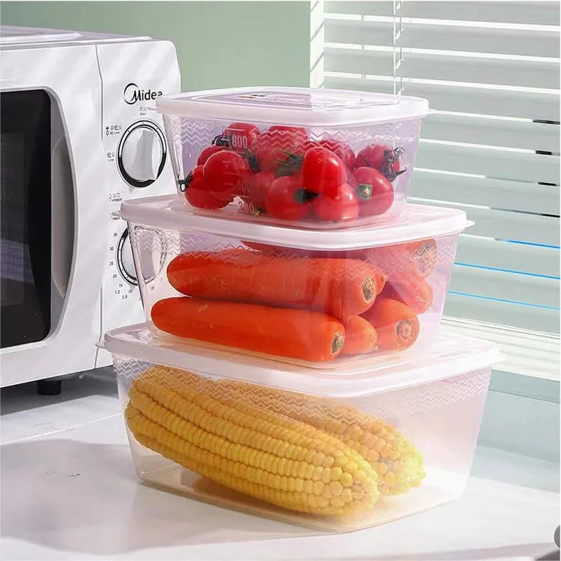 

Refrigerator Storage Box Fridge Organizer Fresh Vegetable Fruit Boxes Storage Containers Pantry Kitchen Organizer