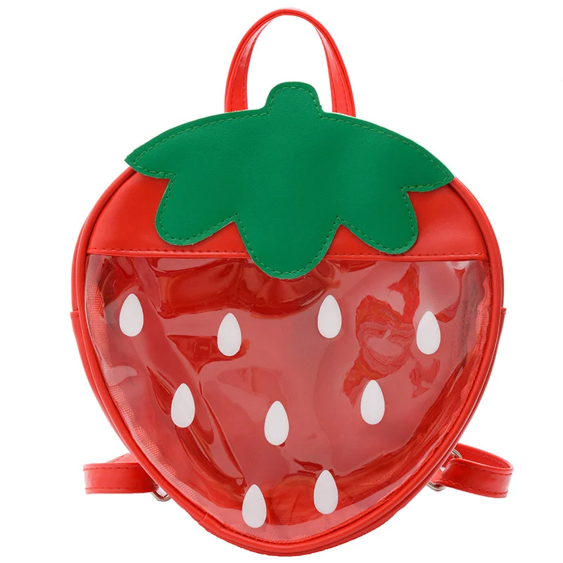 

Children's strawberry schoolbag kindergarten girls transparent waterproof cute princess Korean children's backpack for children