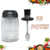 wholesale kit 14 pots seasoning glass condiment with spoon
