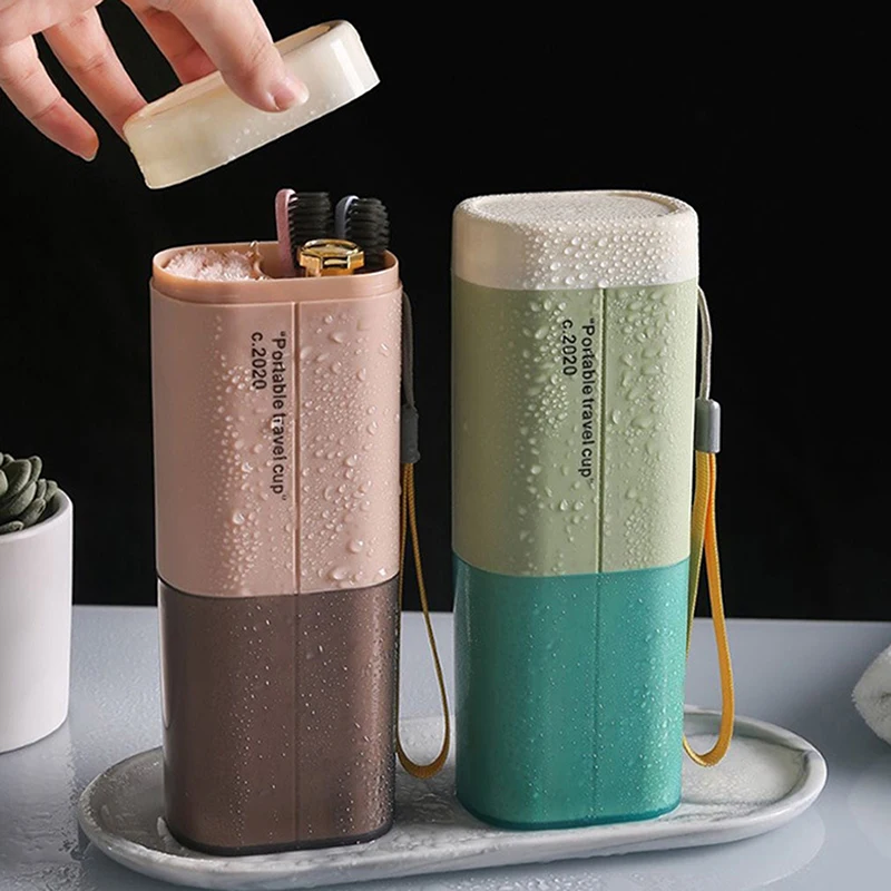 

Travel Portable Toothbrush Storage Case Box Toothbrush Holder Cover Wash Cup Toilet Storage Box Bathroom Accessories