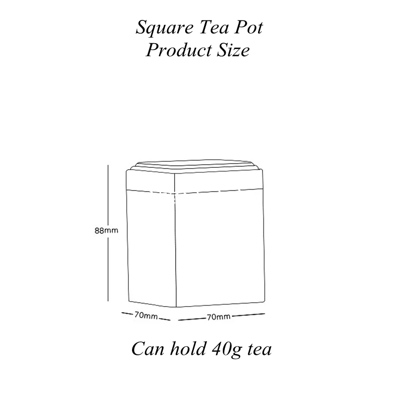 Чайная герметичная коробка чайная посуда стандартная жестяная квадратная банка