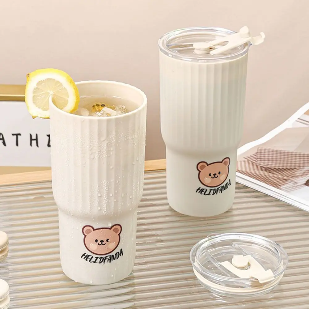 

Plastic Water Bottle with Lid Water Cup Cute Drink Bottle for Children's Outdoor Summer Camping