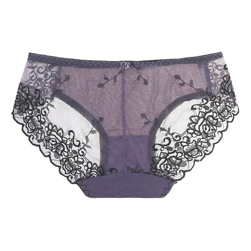 

Lace Panties Women Ice Silk G-string Floral Sexy Lingerie Soft Female Briefs Panties Seamless Thongs Underwear Lingerie A50
