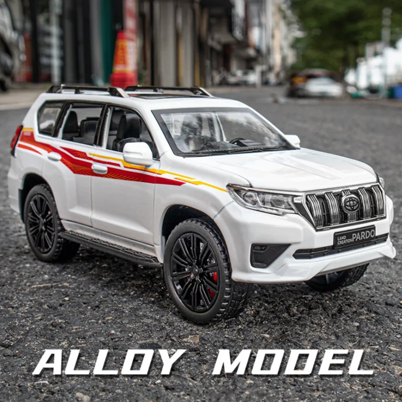 

Модель автомобиля Toyota LAND CRUISER Prado SUV из сплава, модель литая металлическая игрушка, модель внедорожника, Коллекционная модель автомобиля, под...