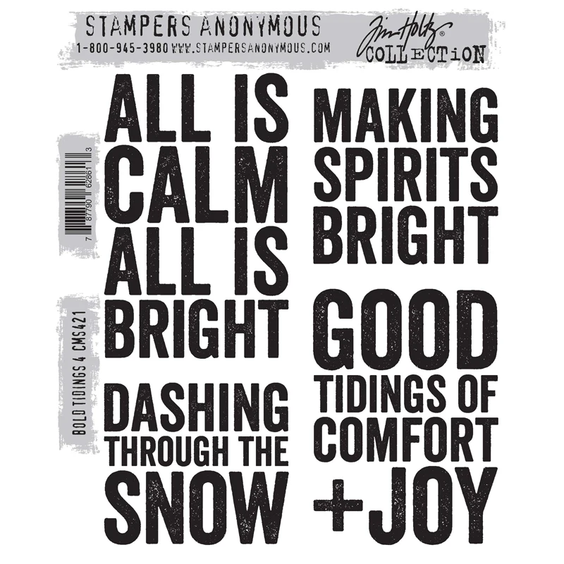 

2023 New Arrivals Bold Tidings Clear Stamps Decor Scrapbooking DIY Craft Greeting Cards Paper Punching Embossing Handmade