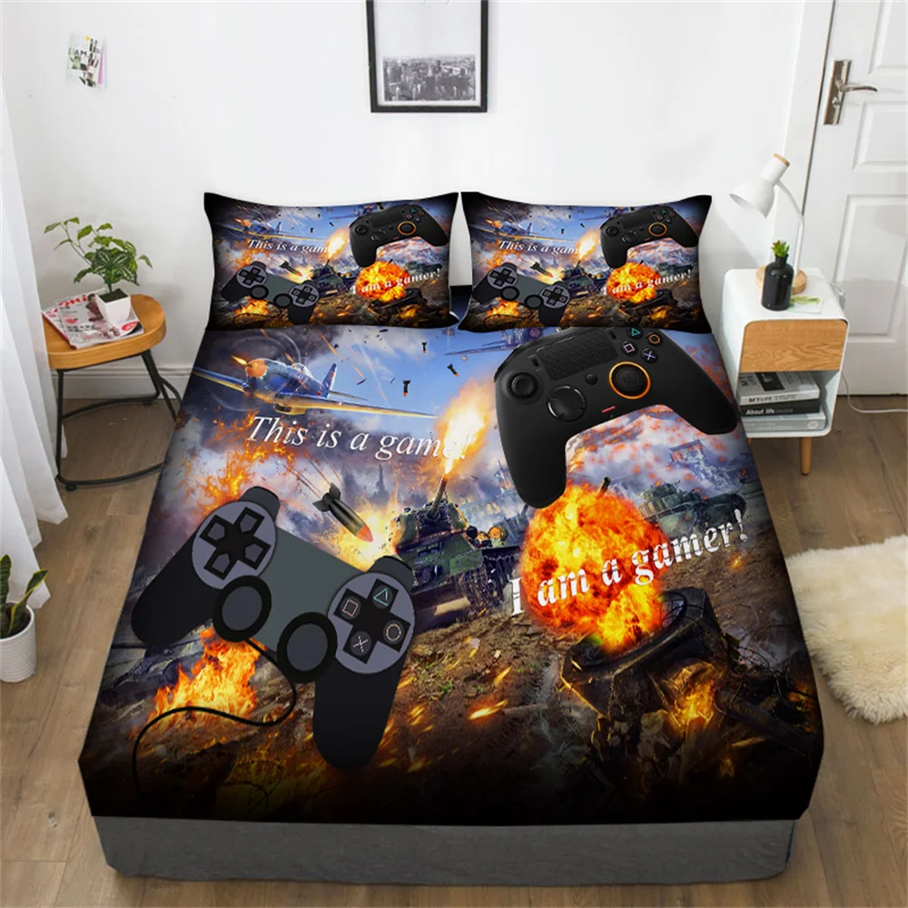 

Game 3D Comforter Set Twin Bed Sets Boys Girls Home Bedclothes High End Print Fitted Sheets Beds Sheet Bedspreads Duvet Cover
