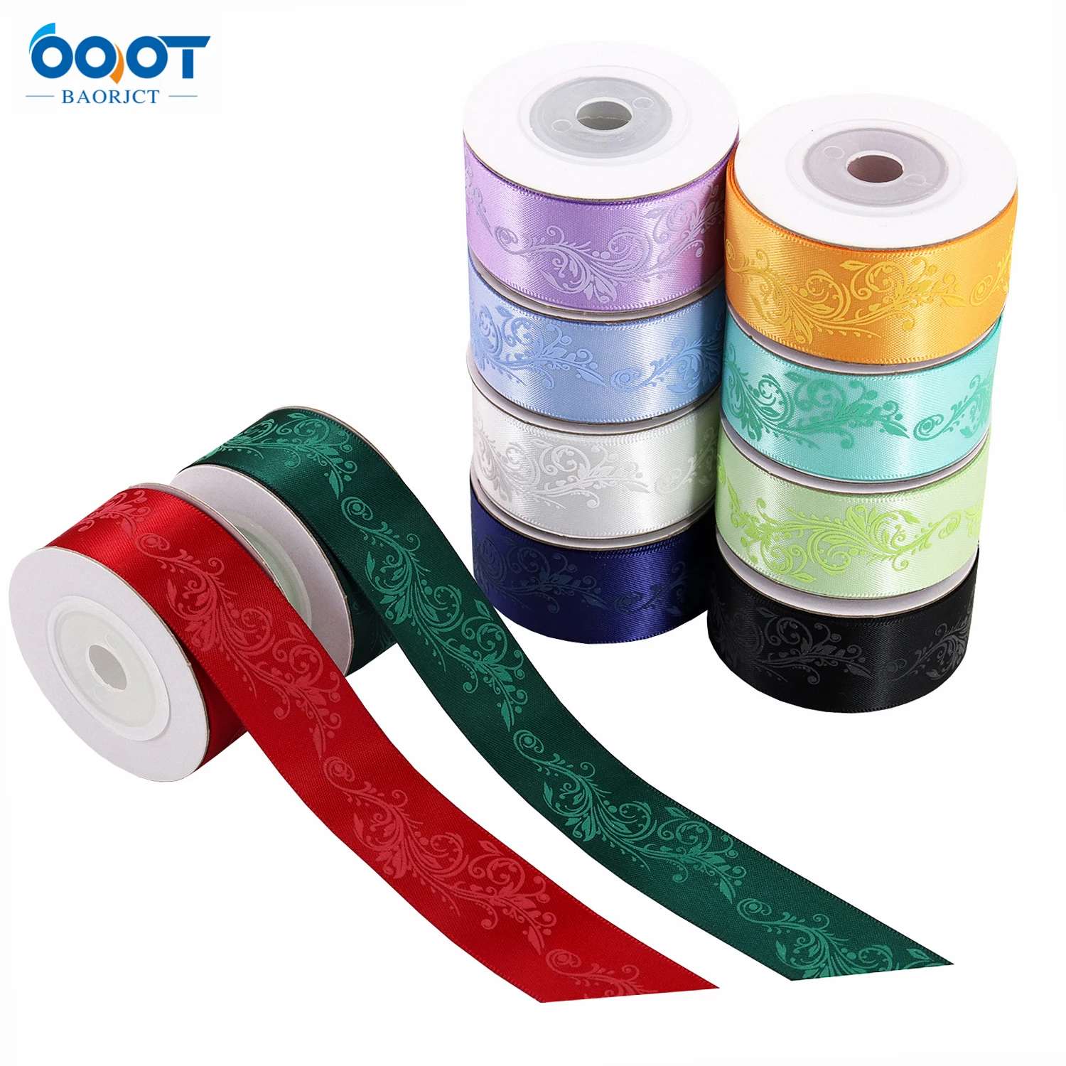 Однотонные цветные ленты с принтом материалы для украшения свадебной вечеринки