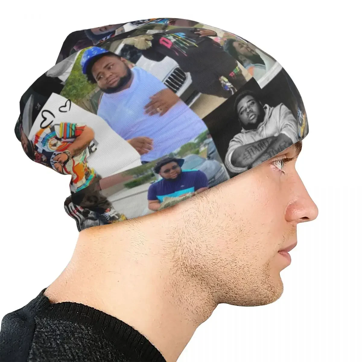 Зимние шапки унисекс с волнистым коллажем облегающие аксессуары вязаные уличная