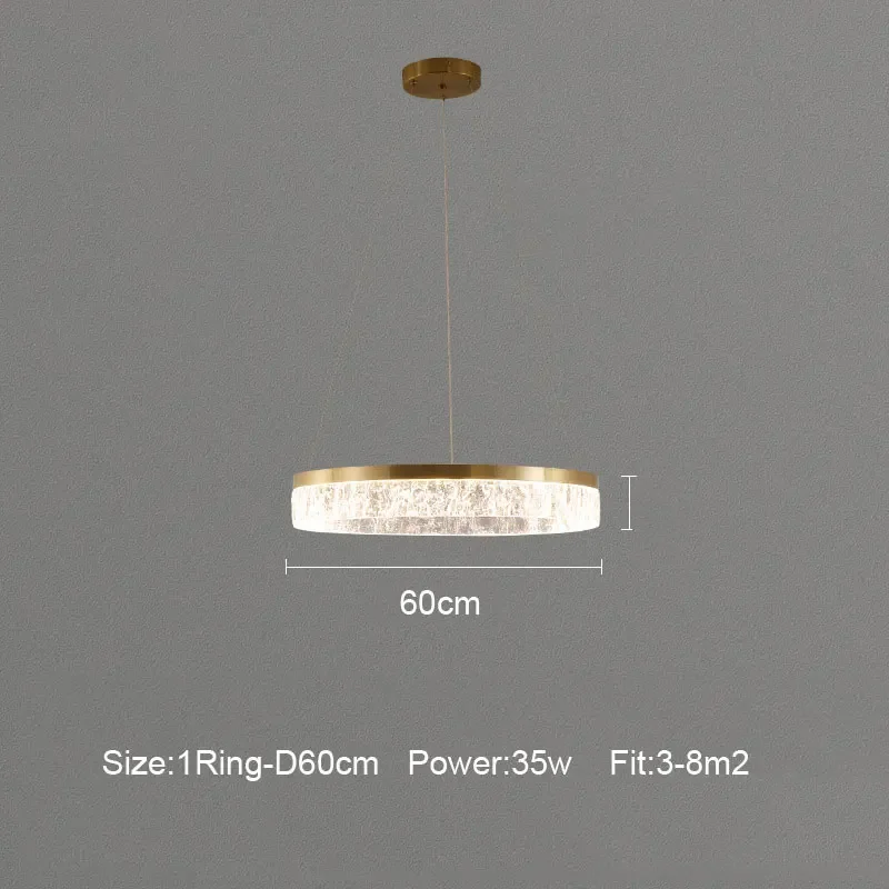 

Подвесной светильник ZCTOP круглый золотой