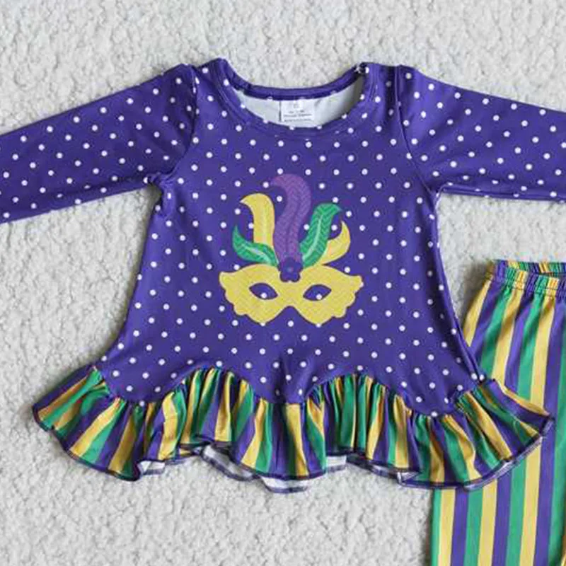 Новый весенний модный карнавальный комплект для малышей с длинным рукавом и