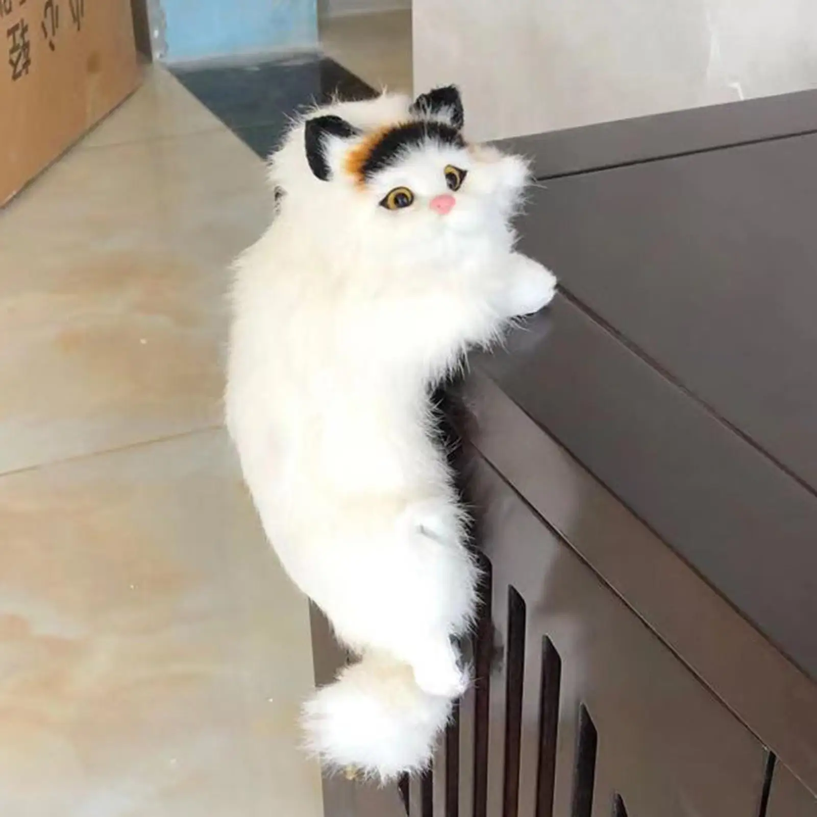 

2023 Exquisite simulation cat animal model decoration home TV decoration hanging cat crafts plush toy doll birthday gift