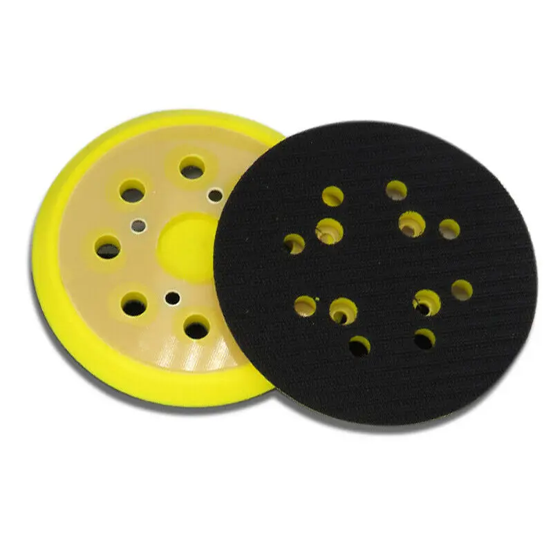 125mm Grinding Pad 8 Holes Yellow&black 5inch Accessories Discs Flocking For Air Grinders Orbital High quality