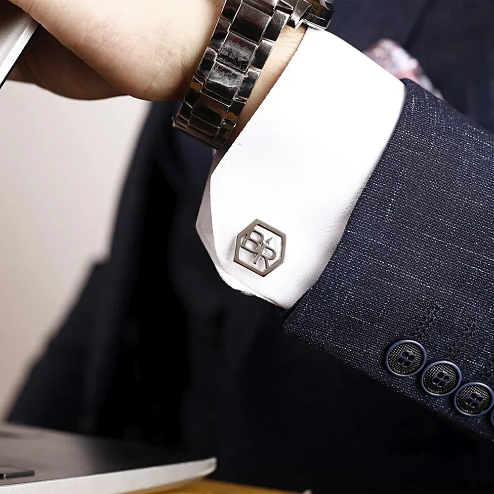 Запонки для мужчин из нержавеющей стали