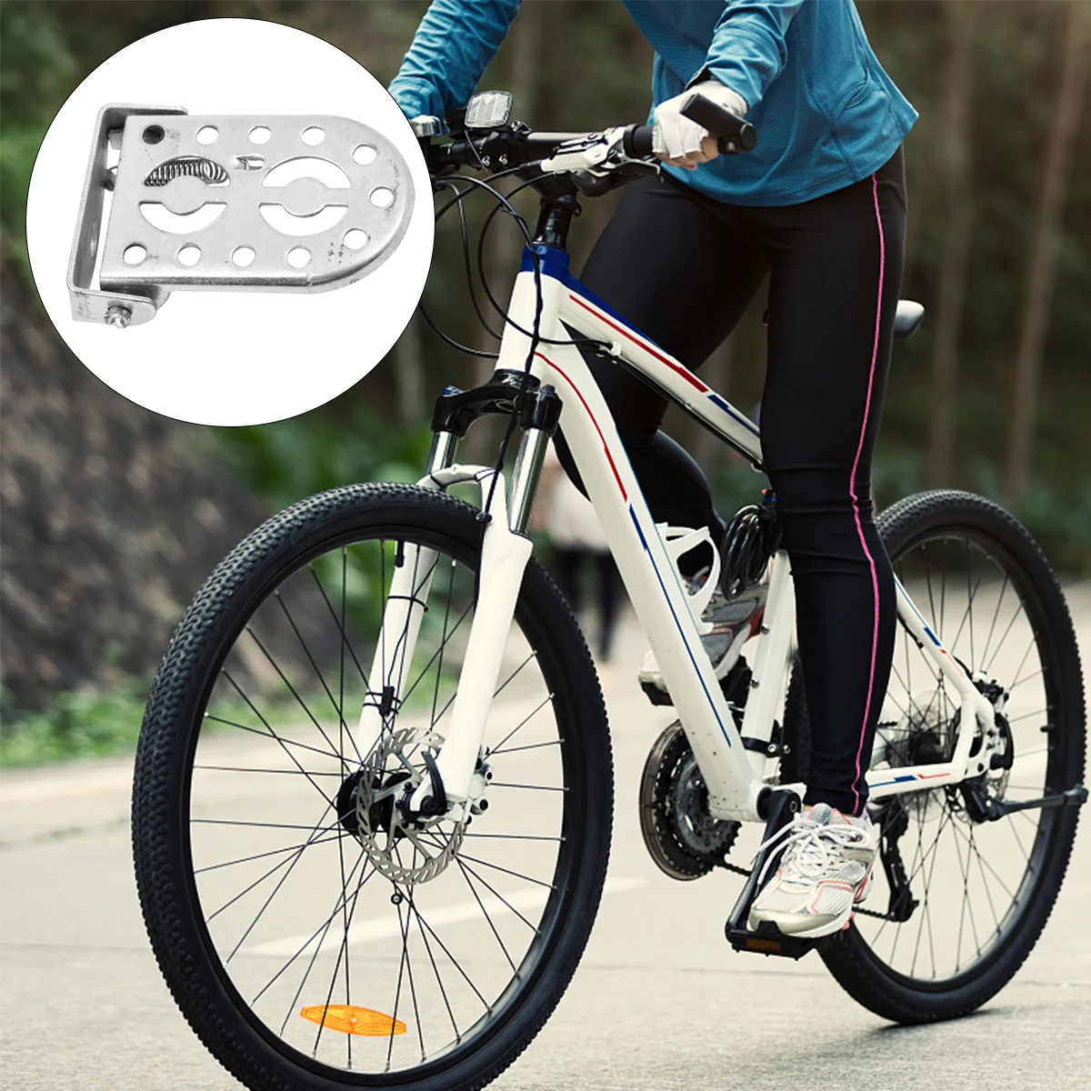 

2 Pairs Bike Footrest Footrest Rest Pedal Stand for Bike Cycling