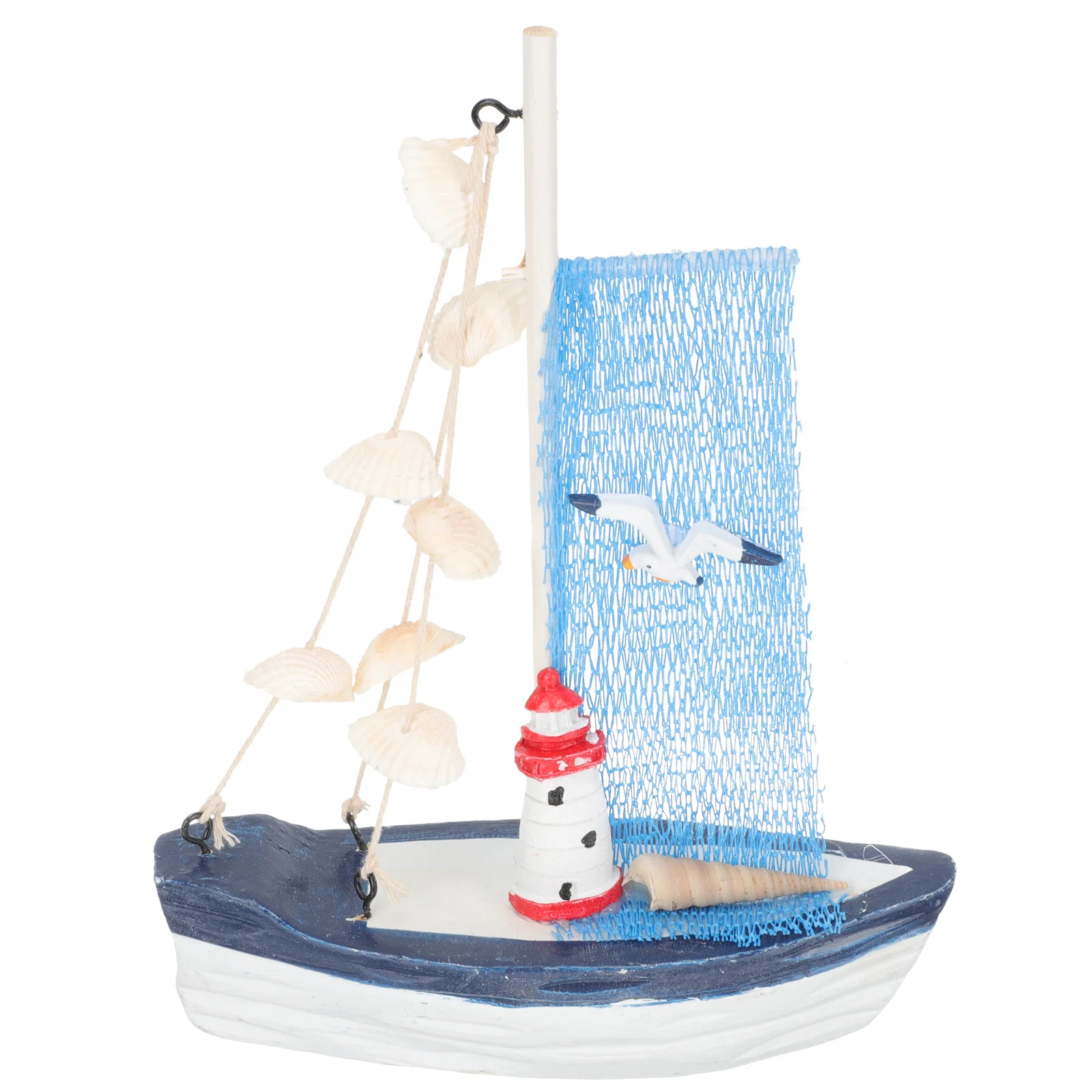 

Wooden Desktop Home Decorative Rustic Coastal Decor Miniature Sailboat Figurines Marine Nautical Decor