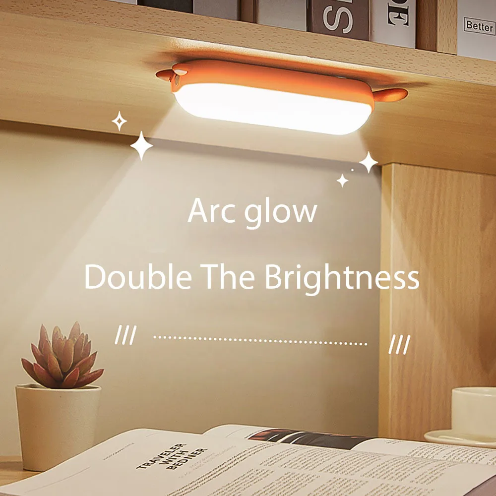 

Cute Shape Dormitory Student Study Desk Lamp LED Reading Light Stepless Dimming Table Lamp Magnetic Wardrobe Night Light