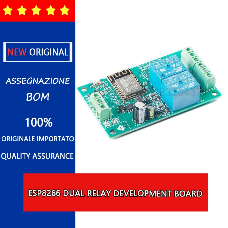 Двухсторонний релейный модуль ESP8266WIFI, проекционная плата, дополнительное развитие, источник питания 5 В/8-80 в