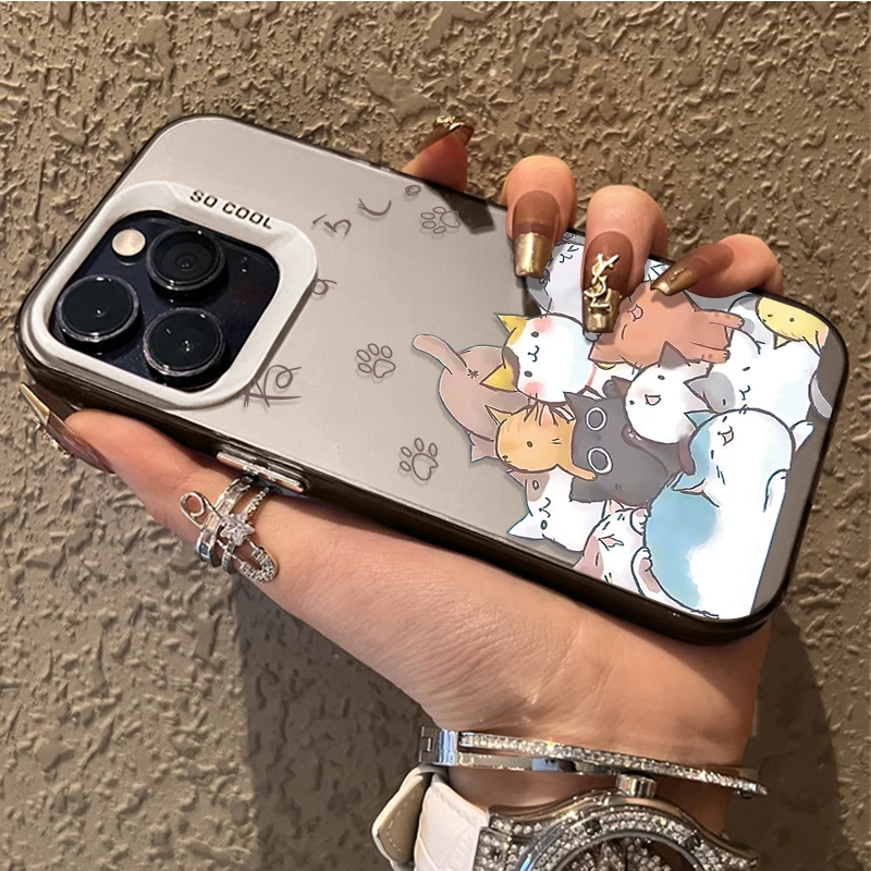 Graffiti Little Cat Phone Case For Samsung Galaxy A05 A06 A05S A04 A04S A14 A03 A03S A23 A12 A22 A51 A71 4G Matte PC Back Cover