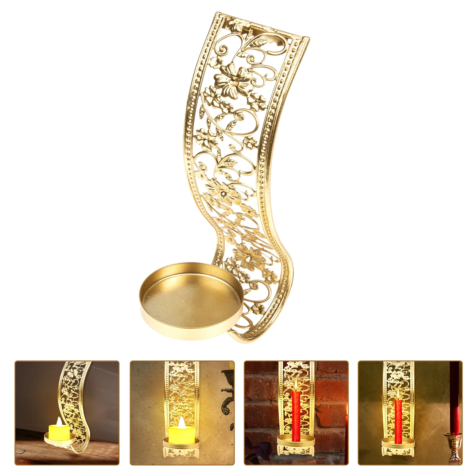 

House Warming Gifts New Home Wall Shelf Decor Wall Mount Wall Holder Metal Wall Hanging Candlestick De
