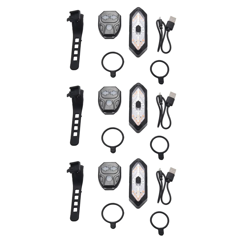 

Сигналы поворота для велосипеда, 3 шт, индикатор направления велосипеда с дистанционным управлением