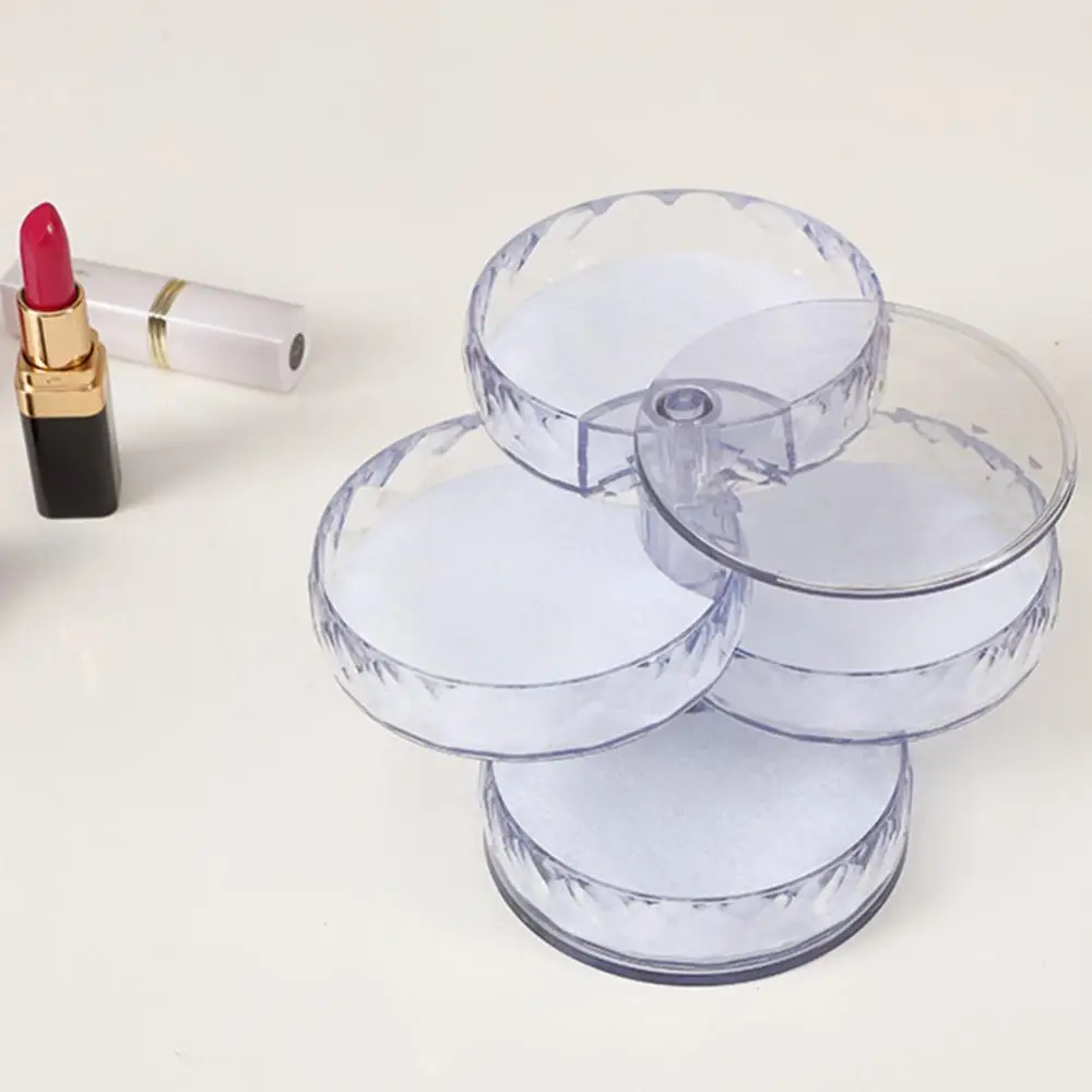 

Storage Box Jewelry 4 Layers Rotatable Necklace Bracelet Case Holder Organizer