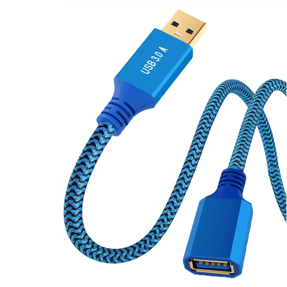 USB 3.0 Type A папа мама 5 Гбит/с кабель передачи данных прочный плетеный шнур для ПК