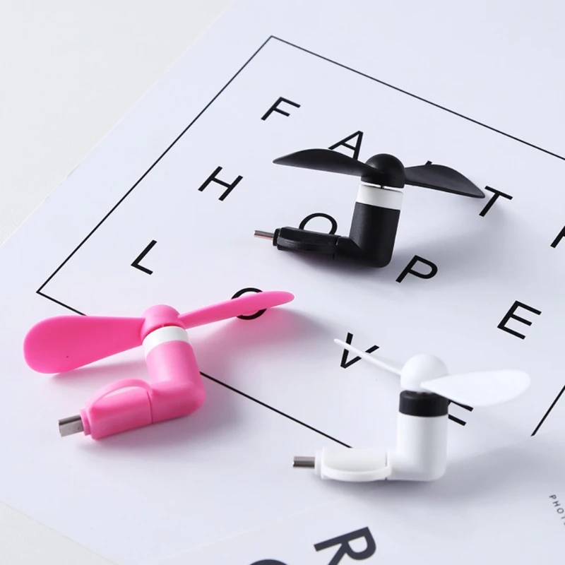 Мини-симпатичный USB-вентилятор-кулер типа C Съемный USB-C гаджеты с низким