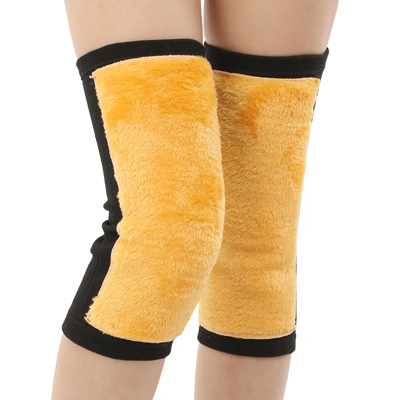 

1 Pair of Anti-cold Knee Pads Plus Gold Velvet Anti-arthritis Warm Knee Pads Support Breathable Thickened Knee Pads