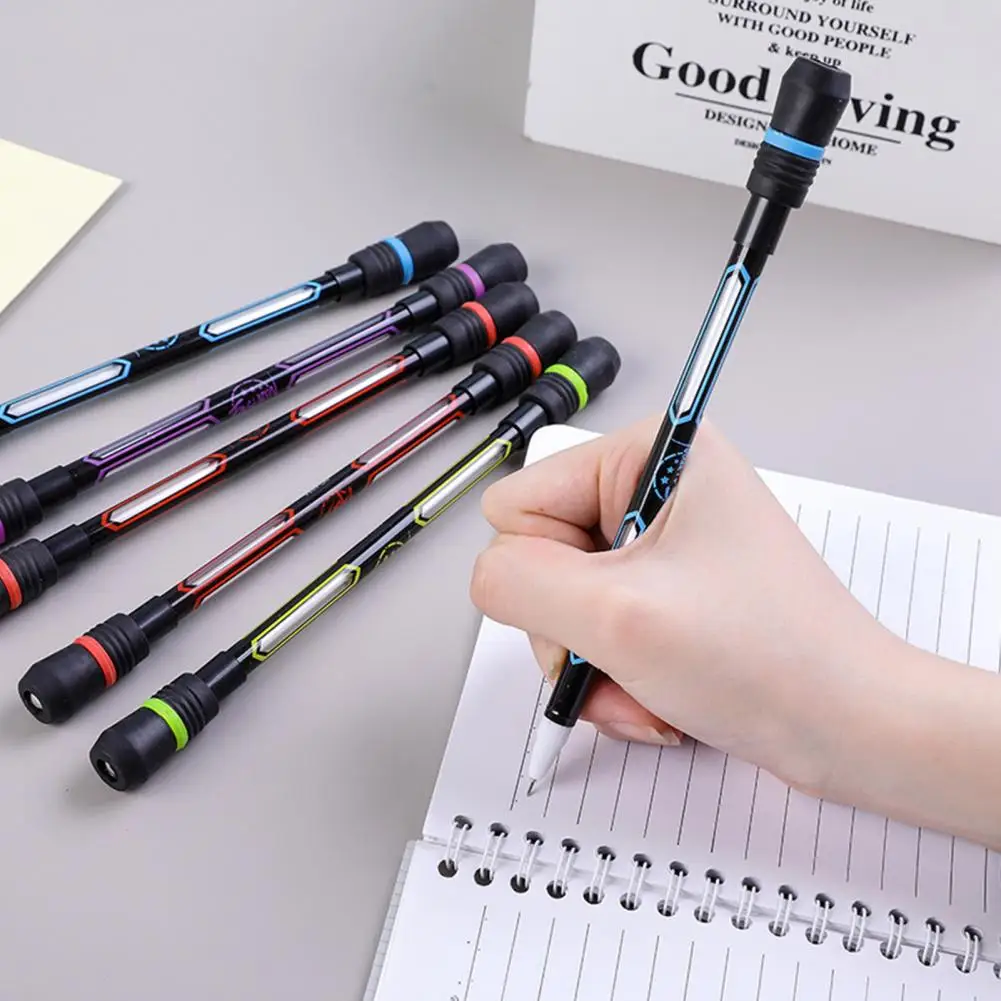 

Balance Gel Pen 2Pcs Useful Smooth Writing School Supplies Kids Cool Finger Spinning Pen for Home