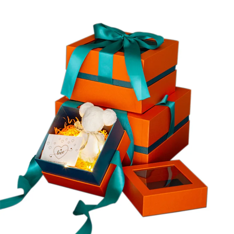 Es With Lids Luxury Treat Box For Presents Empty Gift Box For Wrapping Gift Present Box Suitable For All Occasions 3pack
