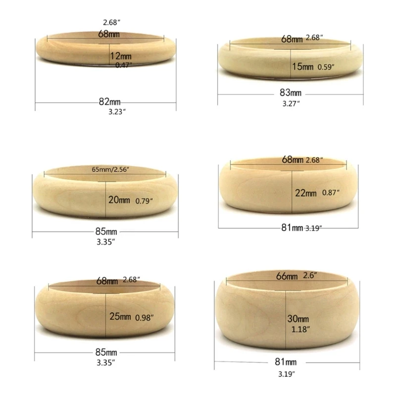 Рисунок 6 - Деревянный круглый браслет диаметром 68 мм (2