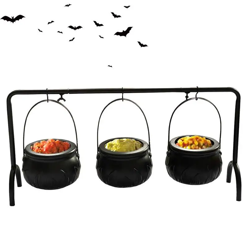 

Halloween Cauldron Decor Witches Cauldron Pot Candy Bowl Halloween Accessories Eerie Fun Cute Witches Cauldron Serving Bowls For