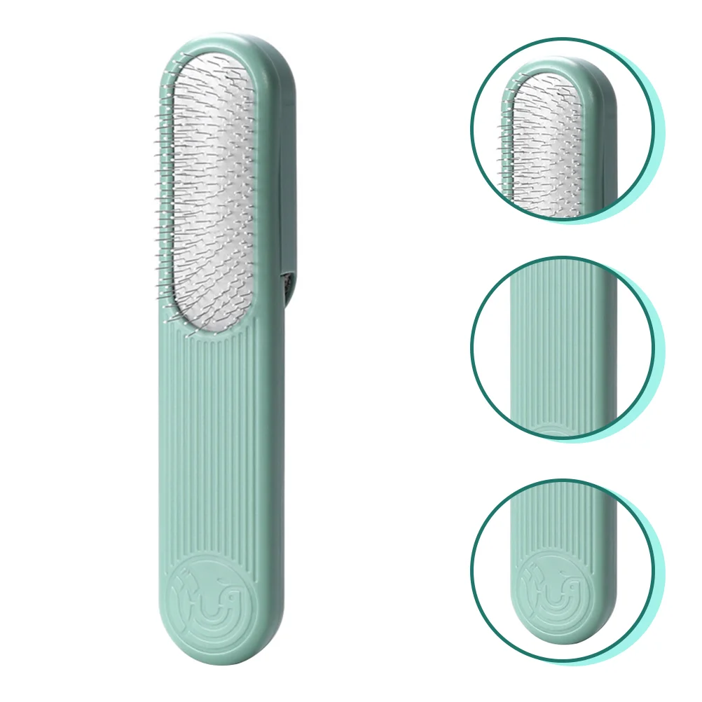 

Double Side Pet Grooming Comb Pet Cleaning Brush Non-slip Cat Comb (Green)