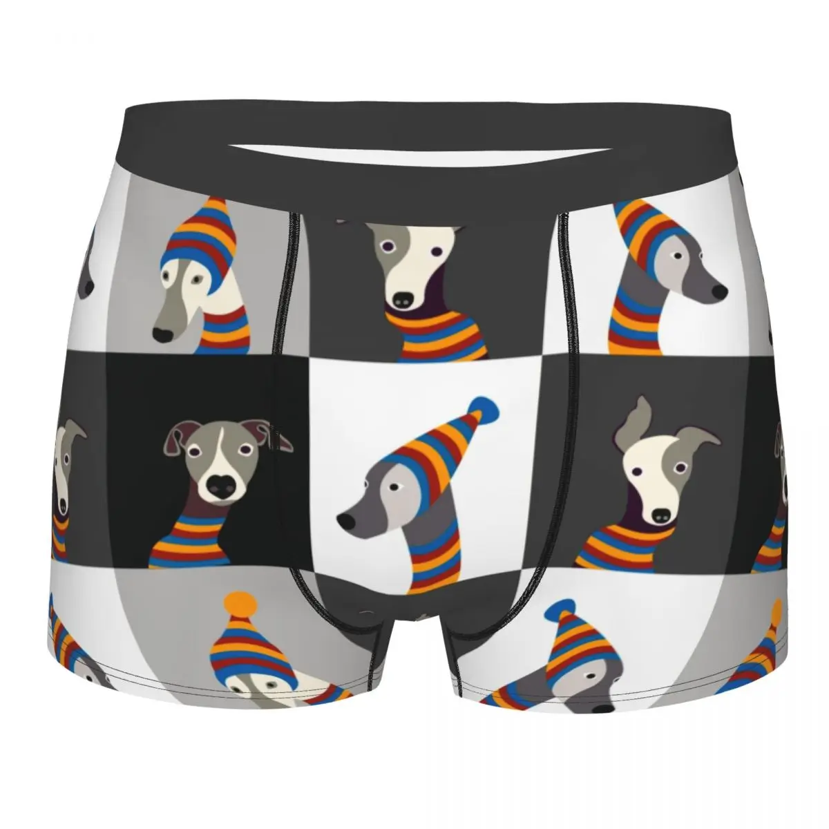 

Greyhound Whippet Dog Men's Underwear Animal Dogs Boxer Briefs Shorts Panties Sexy Polyester Underpants for Male Plus Size