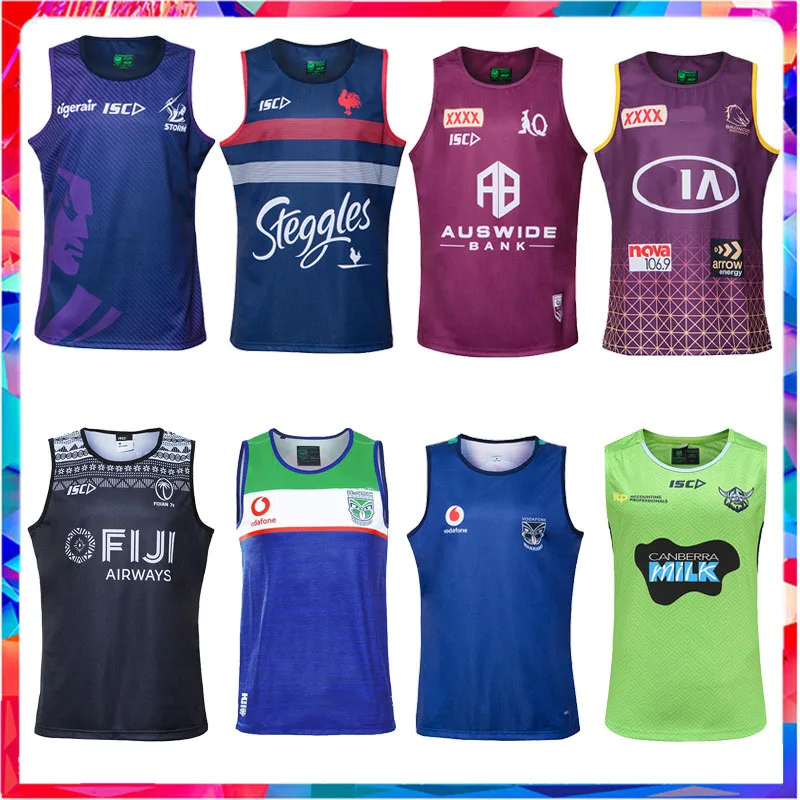 

NRL French Mustang Fiji Melbourne Raiders Warriors Maru Sleeveless Rugby Jersey Jersey Vest Rugby