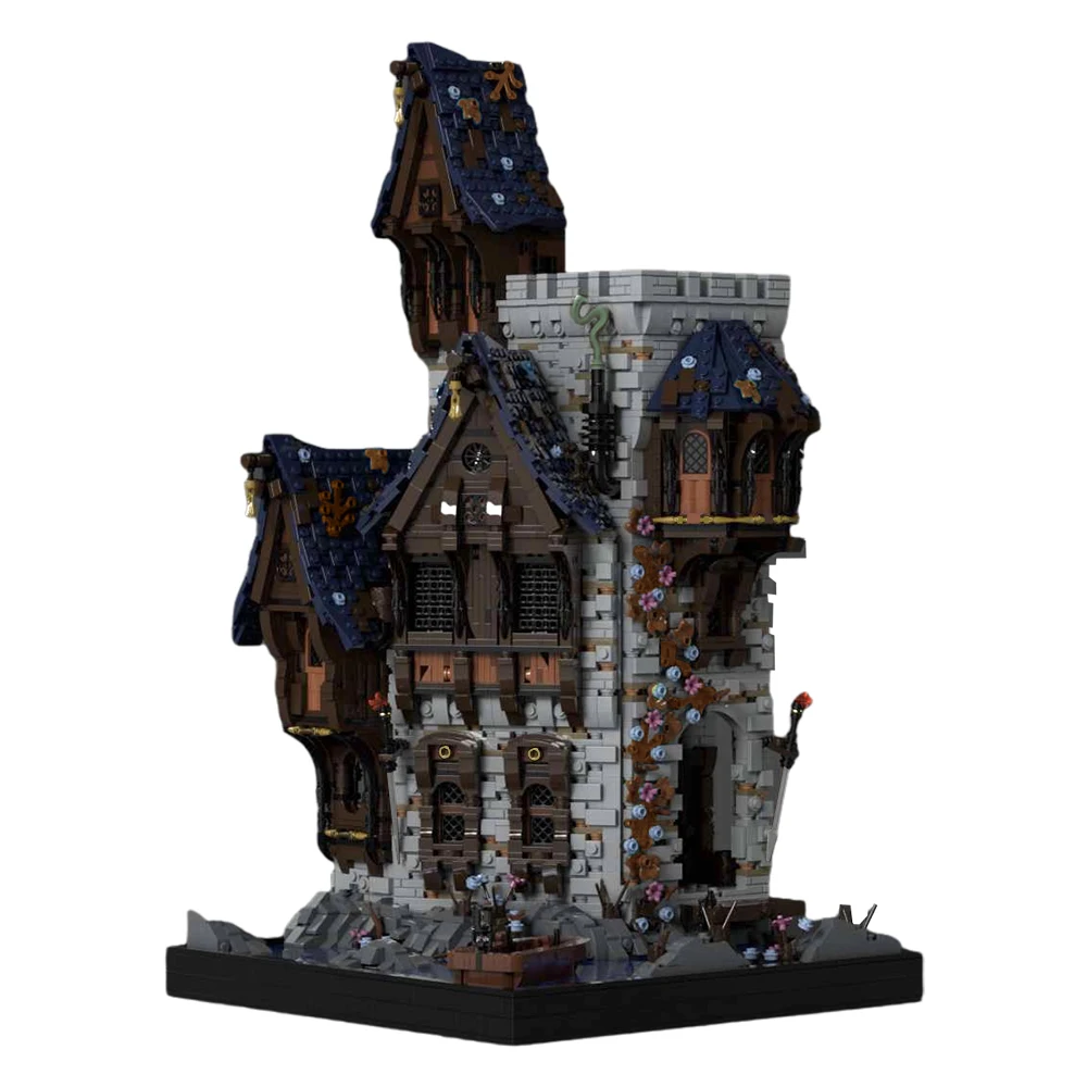 

BZB MOC The Medieval Krylhan Castle Model Retro Dark Architecture Dollhouse-style Building Blocks Set Puzzle Game Kids Toys