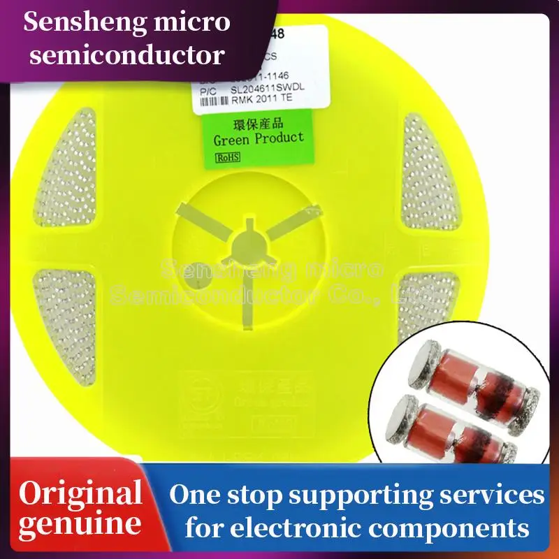100% Новинка 2500 шт. LL4148 LL-34 SMD 1N4148 IN4148 Оригинальное высокоскоростное переключение -